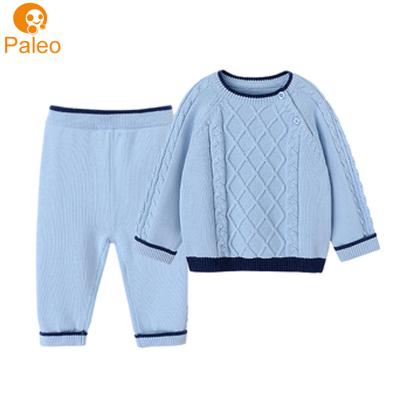 China Factory OEM Embroidery Design Autumn Christmas Knitting Cotton Children Antibacterial Clothing Set For Toddler for sale