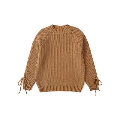 China Cotton Free Breathable High Quality Warm Long Sleeve Kids Custom Loose Girl Knitted Pullover Sweater for sale