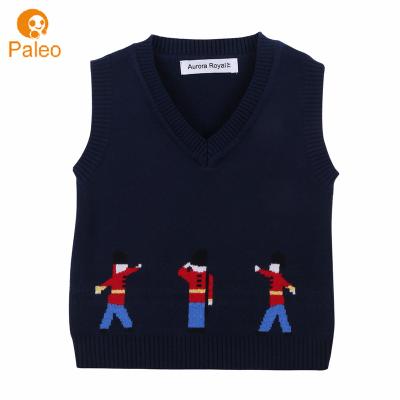 China OEM Factory Newborn Baby V-Neck Anti-Shrinkage Cotton Knit Vest For Infant for sale