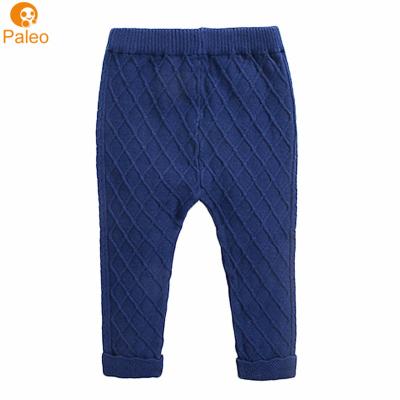 China Factory OEM jacquard design fall anti-static boutique knit cotton newborn baby pants for infant for sale