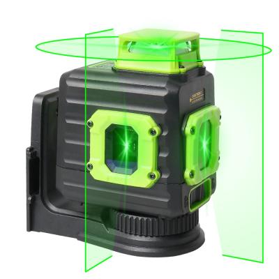 China ABS Huepar Cross Line Laser Level Green 360 Horizontal And Two Vertical Lines Self-Leveling Type-C Li-ion Battery Charging Port And Har for sale