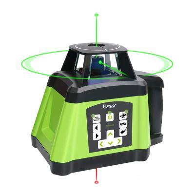 China 0Â ° 10Â ° 45Â ° 90Â ° 180Â ° Huepar RL200HVG Green Rotating Beam, Horizontal&Vertical Line/Up&Down Dots,Electronic Self-Leveling Rotary Laser Level Kit for sale