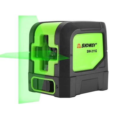 China SNDWAY 30pcs Self Leveling 2 Line Beam Cross Laser Green Level 65.4x75x76mm for sale