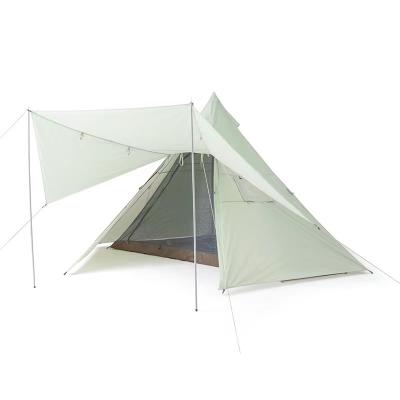 China Pyramid Camping Picnic Outdoor Indian Diagonal Tying Type Thickened Waterproof Double Sunshade Portable Camping for sale