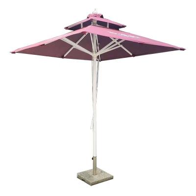 China Sun Wind Rain Proof Parasol Rope System Parasol Sun Umbrella Printed Umbrella String System Parasol Outdoor Cafe Outdoor Umbrellas for sale