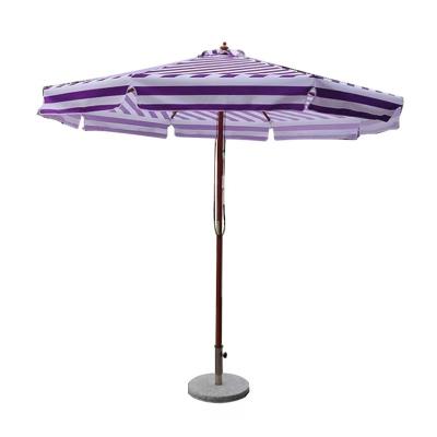 China Garden Modern Outdoor Medium Column Round Yard Umbrella Sunshade Tents 2.7M 3M Beach Umbrella for sale