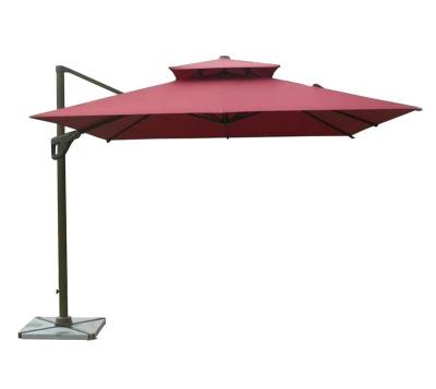 China 2022 Modern New 3m Circular Beach Roman Cantilever Parasol Wide Banana Patio Umbrella Hanging Garden Outdoor Umbrella for sale