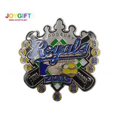 China Europe Customized Lapel Pin Soft Baseball Pin Glitter Epoxy for sale