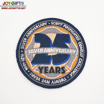 China 3D Embroidery Patches Merrow Border Patches Custom Iron Backing Square Patches for sale