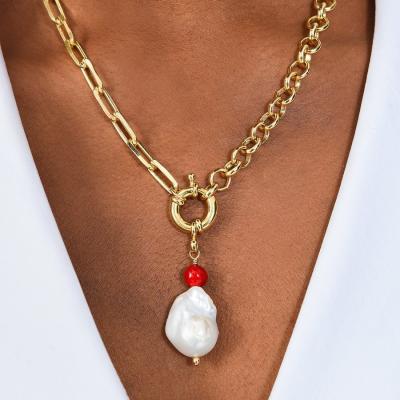 China FASHIONABLE white natural freshwater pearl charm hypoallergenic non-fading necklaces for sale