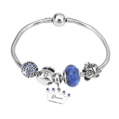 China FASHIONABLE Crown Crystal Car Wallet blue and two round heart bead bracelets for sale