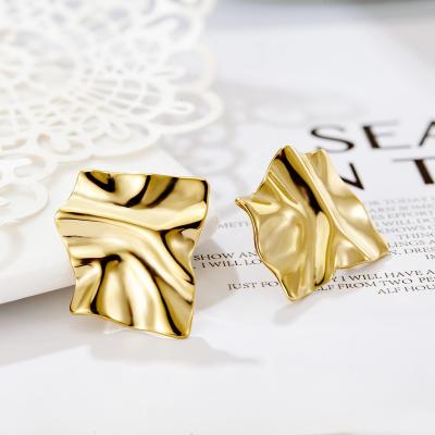 China Factory Wholesale FASHIONABLE Designer Earrings Geometric Stainless Steel Stud Earrings for sale