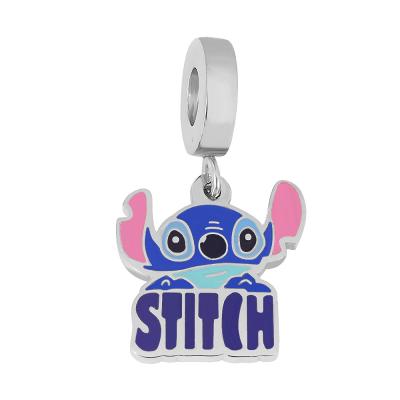 China Cute Comics Stitch Cartoon Koala Pattern Stainless Steel Pendant for sale