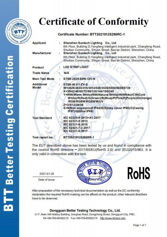 UL - Shenzhen Suntech Lighting Co., Ltd.