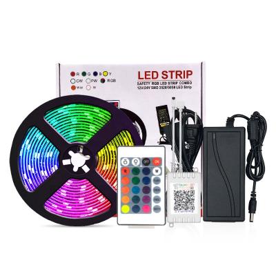 China Residential Smart App Smd 5050 Wifi Lamp Ip20 5M Rgb Indoor Led Strip 12V Controlled Flexible Strip Light for sale