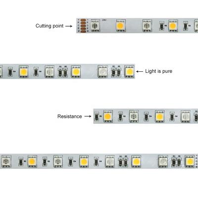 China Residential High Quality Not Easy Cut Flexible Led Strip Lights 5050 RGBW Led Strip Lights 5m for sale