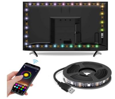 China Residential Color Changing Waterproof IP65 Background Backlight TV APP Control USB 2m 3m 4m 5050 30leds/M Rgb Flexible Led Strip Light for sale