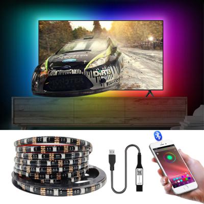 China Residential Atmosphere USB 5V BT IR Light Controllerremote Mobile App Waterproof IP65 5050 RGB Led Strip Light Polarization 2M TV Backlight for sale