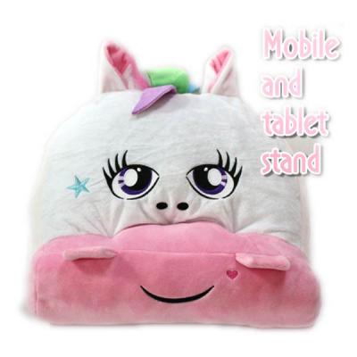 China 2023 Soft Lazy Reading Pillow Soft Pillow Holder Phone Tablet Cartoon Puppy Unicorn Unicorn Toy Pillow Stuffed Plush Animal Doll for sale