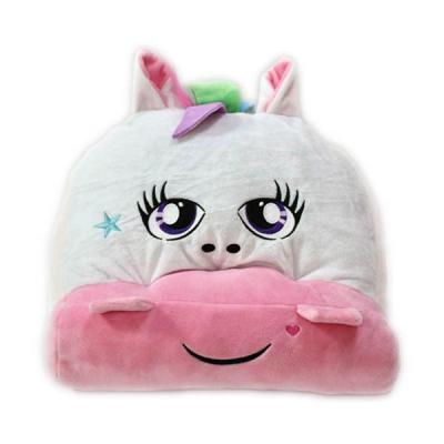 China 2023 New Cartoon Unicorn Tablet Phone Pillow Holder Soft Lazy Reading Pillow Soft Animal Toy Pillow Stuffed Plush Animal Doll for sale