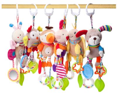 China Wholesale Custom Cute Animal Baby Bed Wind Chimes Cartoon Car Factory Wind Chimes Baby Toys Stuffed Hanging Hanging Educational Toy for sale