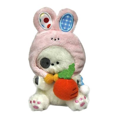 China Cute Animal Doll Spot Shortage Wearing A Pure Handmade Plush Toy Big Ears Hat Puppy Chain Pure Handmade Stocking Toys - From - for sale