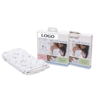 China Personalized Anti-pilling Muslin Baby Wrap Bamboo&Cotton Blanket Wrap Baby Muslin Blanket for sale