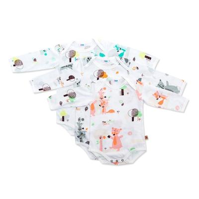 China Customized Designs Long Sleeve Baby Romper 100% Organic Cotton Infant Clothes High Quality Newborn Bodysuit for sale