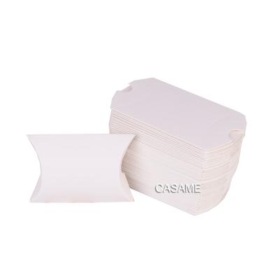 China Factory Direct Selling Pure White Biodegradable Pure White Custom Make Colorful Pillow Boxes Kraft Paper Pillow Box Products for sale