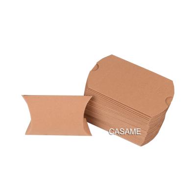 China Customized Recyclable Biodegradable Logo Print Paper Pillow Box Snack Food Packaging for sale