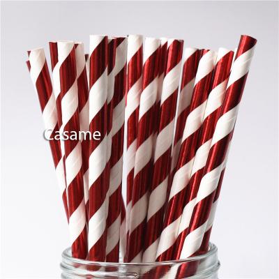 China Customized Long Straw Restaurant Liquor Stores Bar Foil Wrapping Paper Disposable Tea Paper Supplies for sale