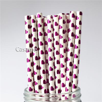 China Foil Gold/Rainbow Silver Disposable Paper Drinking Straws For Birthday Wedding Deco Christmas Party Event Supplies for sale