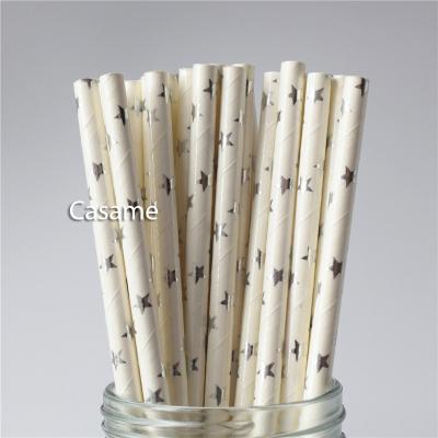 China Custom Colored Disposable Paper 25 Pcs Wholesale Drinks Biodegradable Paper Straw for sale