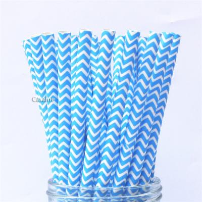 China Paper Gold/Silver Environmental Chevron Striped Paper Straws Wedding Baby Shower Kids Birthday Party Supply Supplies for sale