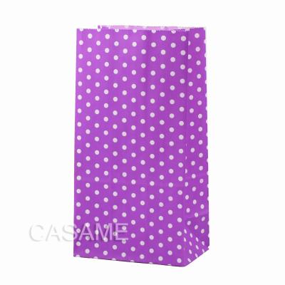 China Recyclable Dot Shape Colorful Food Safe Wedding Candy Bags Party Gift Paper Bag Wedding Favor Gift Bag for sale