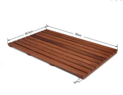 China Sustainable Products Bathroom Decorative Teak Wood Practical Non-slip Mat for sale