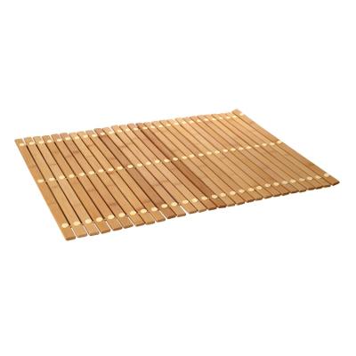 China Retro Style Sustainable Products Bamboo Foldable Noble Bathroom Non-Slip Mat for sale