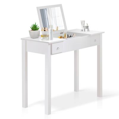 China Foldable Shipping from US Warehouse - Simple European Style Wooden Luxury with Mirror Dressing Table for sale