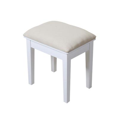 China Portable Home Use KD Knocked Down Wooden Chair Makeup Stool for sale