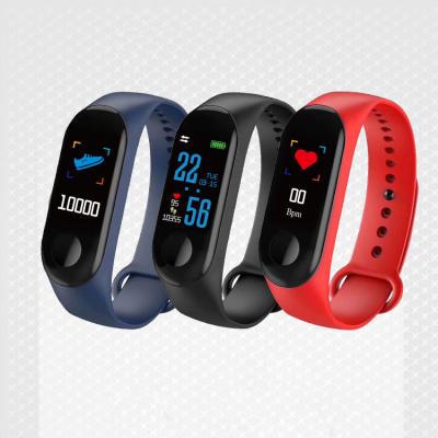 China Heart Rate Monitor M3 Smart Watch Band Wrist Band Date Contact Smart Wristband Automatic Health Fitness Tracker for sale