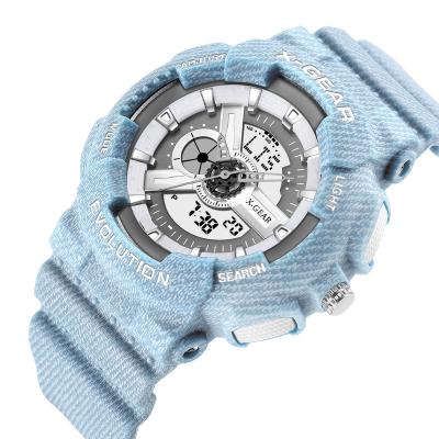 China Brand Luxury Waterproof Sport Diver Digital Alarm X-GEAR Silicone Girls Watch Couples for sale