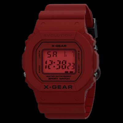 China 2019 X-GEAR Designer Alarm Designer LCD Display Man Diver Digital Watch Plastic Men for sale