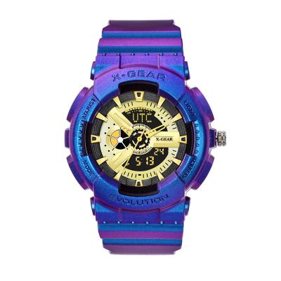 China Wholesale Cool Promotional Sports New Design Chrono Alarm Digital Watches For Men Blue Colorful Digital Watch for sale