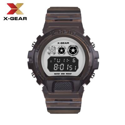 China Best Alarm X-GEAR Silicone Analog-Digital Display Men Watch OEM Hot Sale Customized Fashionable Sports Watches for sale