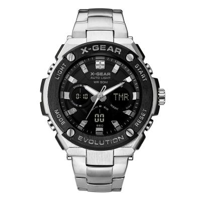 China XGEAR Alarm Chronograph LED Brand Stainless Steel Digital Watch Waterproof Custom Sports Men Wrist Watch for sale