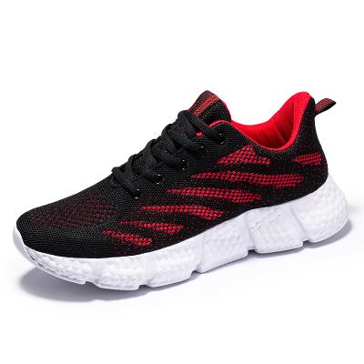 China CUSHIONING New Summer Sports Shoes Fly-knitting Fashion Low Top Breathable Sneakers Men Running Shoes Walking Tennis Shoes for sale