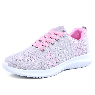 China Fashion Trend Women Sports Casual Shoes Fashion Running Shoes Weave Air Mesh Ladies Sneakers Black Footwear Breathable Jogging Woman Shoes for sale