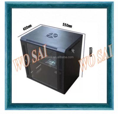 China SPCC front door server racks cabinet 6U 9U 12U 15U 18U cold rooled steel glass cabinet for sale