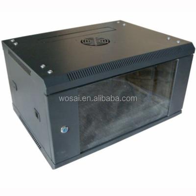 China SPCC Cold Rolled Steel Network Rack 6U Wall Mount Server Cabinet Home Glass Door for sale