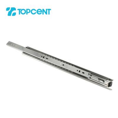 China Topcent Modern Furniture Hardware Wholesale Cabinet Ball Bearing Runners 3 Fold Telescopic Drawer Slide for sale